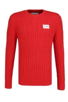 Džemper Cable Knit | Regular Fit CALVIN KLEIN JEANS crvena